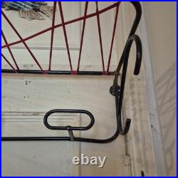 Vintage Mid Century Hat Coat Rail Hooks Atomic Pop Art Shelf Rack French luggage
