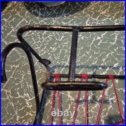 Vintage Mid Century Hat Coat Rail Hooks Atomic Pop Art Shelf Rack French luggage