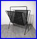 Vintage_Mid_Century_Modern_Atomic_Black_Metal_Iron_Magazine_Rack_Perforated_01_pxj