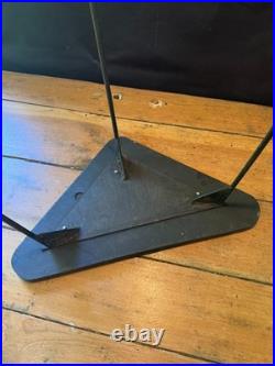 Vintage Mid Century Modern Atomic Triangle Formica Tripod Side Tables 1950s