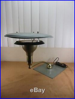Vintage Mid Century Modern Atomic UFO Flying Saucer Table Lamp 1960's