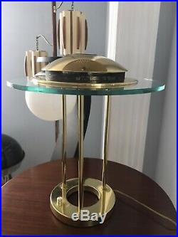 Vintage Mid Century Modern Brass Sonneman Saucer Desk Lamp Kovacs MCM UFO Atomic