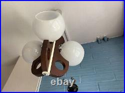 Vintage Mid Century Pendant Space Age Lamp Sputnik Atomic Design Light Glass