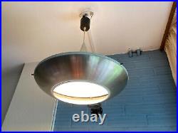 Vintage Mid Century Pendant Space Age UFO Lamp Atomic Design Light Saucer