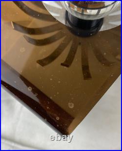 Vintage Mid-Century Plexiglass Acrylic Wall Sconce Lamp Light