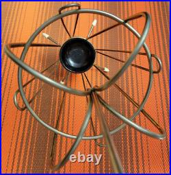 Vintage Mid Century Sputnik Brass Bamboo Atomic Umbrella Stand Holder 50's MCM