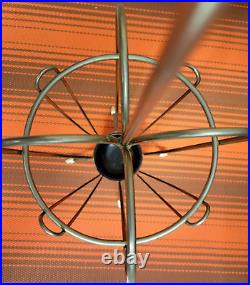 Vintage Mid Century Sputnik Brass Bamboo Atomic Umbrella Stand Holder 50's MCM
