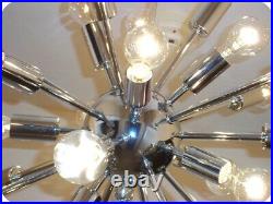Vintage Mid Century Sputnik Chandelier Light Lamp Atomic 24 Arm