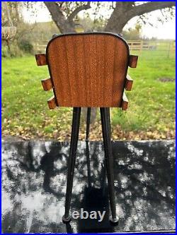 Vintage Mid Century Wooden Plant Stand Trough Atomic Legs Retro
