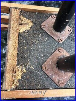 Vintage Mid Century Wooden Plant Stand Trough Atomic Legs Retro