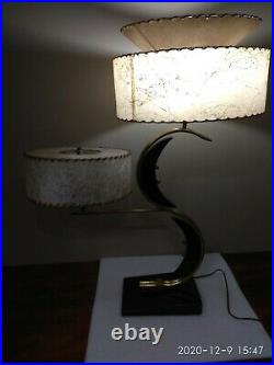 Vintage Mid century Majestic Atomic Space Age Retro Art Deco Z Boomerang Lamp
