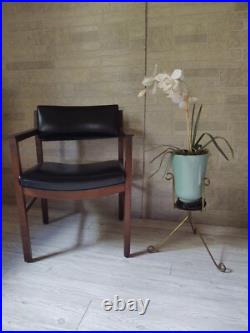 Vintage Mid-century Modern Ceramic Pottery Plant Stand Atomic Tripod Turquoise