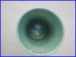 Vintage Mid-century Modern Ceramic Pottery Plant Stand Atomic Tripod Turquoise