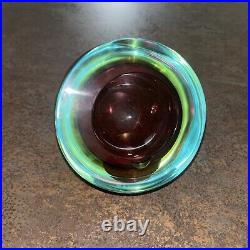 Vintage Murano Sommerso Glass Ashtray Cranberry primary MCM Atomic Italy Vintage Murano Sommerso Glass Ashtray Cranberry primary MCM Atomic Italy
