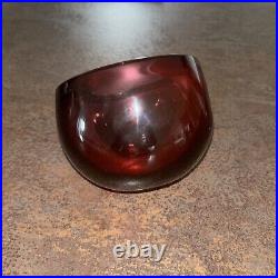 Vintage Murano Sommerso Glass Ashtray Cranberry primary MCM Atomic Italy Vintage Murano Sommerso Glass Ashtray Cranberry primary MCM Atomic Italy