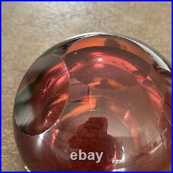 Vintage Murano Sommerso Glass Ashtray Cranberry primary MCM Atomic Italy Vintage Murano Sommerso Glass Ashtray Cranberry primary MCM Atomic Italy