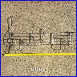 Vintage Musical Note Coat Hook 6 Hooks Hat Rack Hangers Mid Century Black Atomic Vintage Musical Note Coat Hook 6 Hooks Hat Rack Hangers Mid Century Black Atomic