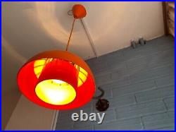 Vintage Nordisk Style Mid Century Pendant Space Age UFO Lamp Design Light Danish
