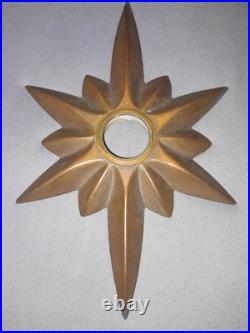 Vintage Old Atomic Mid Century Starburst Door Knob Escutcheon