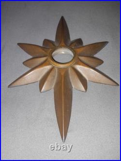 Vintage Old Atomic Mid Century Starburst Door Knob Escutcheon