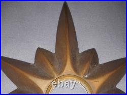 Vintage Old Atomic Mid Century Starburst Door Knob Escutcheon
