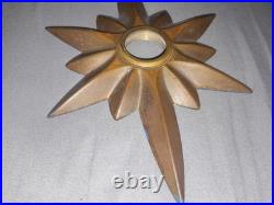 Vintage Old Atomic Mid Century Starburst Door Knob Escutcheon