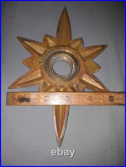 Vintage Old Atomic Mid Century Starburst Door Knob Escutcheon