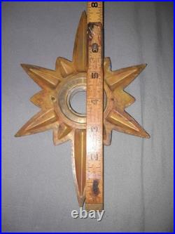 Vintage Old Atomic Mid Century Starburst Door Knob Escutcheon