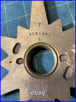Vintage Old Atomic Mid Century Starburst Door Knob Escutcheon Schlage Parts USA