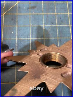 Vintage Old Atomic Mid Century Starburst Door Knob Escutcheon Schlage Parts USA