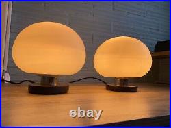 Vintage Pair of Space Age Mushroom Table Lamp Atomic Design Light Mid Century