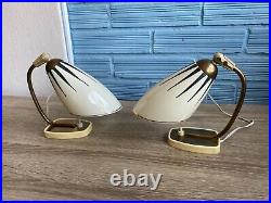 Vintage Pair of Table Lamps Atomic Design Light Mid Century UFO Space Age