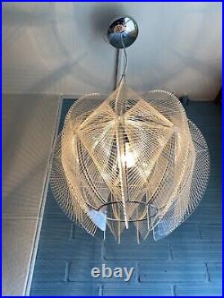 Vintage Paul Secon Style Mid Century Pendant Space Age Lamp Atomic Design Light