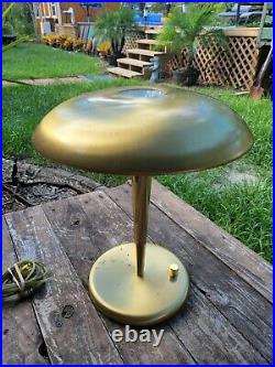 Vintage Rare Brass Saturn Lamp Mid Century Modern ATOMIC UFO Flying Saucer Works
