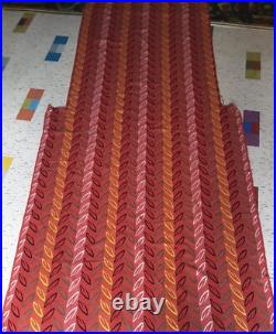 Vintage Retro 50s Atomic Leaf Abstract Woven Curtain Material Fabric Mid Century