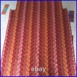 Vintage Retro 50s Atomic Leaf Abstract Woven Curtain Material Fabric Mid Century