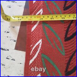 Vintage Retro 50s Atomic Leaf Abstract Woven Curtain Material Fabric Mid Century