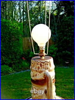 Vintage Retro Atomic Table Lamp Mid-Century Fat Lava German 34 Tall