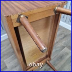 Vintage Retro Mid Century Chest Of 3 Drawers Commode Atomic Legs Teak Scandi