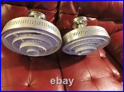 Vintage Retro Mid Century Industrial Atomic Saucer Rings Ceiling Light Fixture