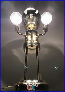 Vintage Robot Atomic Ufo Light Lamp Sputnik Eyeball Torino Brass MID Century Mod