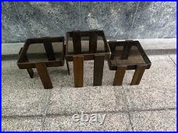 Vintage Set of 3 Nesting Coffee Tables Meblo Space Age Mid Century Atomic