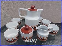 Vintage Space Age Coffee and Tea Set Germany 1970s Mid-Century Ceramic Tea Set