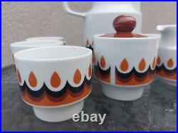 Vintage Space Age Coffee and Tea Set Germany 1970s Mid-Century Ceramic Tea Set