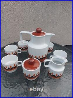 Vintage Space Age Coffee and Tea Set Germany 1970s Mid-Century Ceramic Tea Set