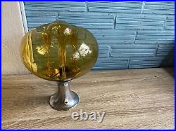 Vintage Table Space Age Glass Lamp Atomic Design Light Mid Century Desk Ufo