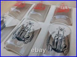 Vintage USSR Atomic Set of VODKA Glasses Mid Century Soviet Set