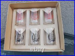 Vintage USSR Atomic Set of VODKA Glasses Mid Century Soviet Set