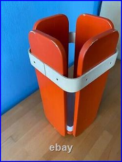 Vintage Umbrella Stand Space Age Mid Century Rack Orange Meblo Design Atomic