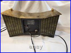 Vintage United Bowtie 340 Atomic Lamp Clock Working Mid Century